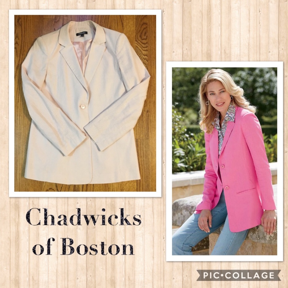 Chadwicks Linen Long Length Boyfriend Blazer